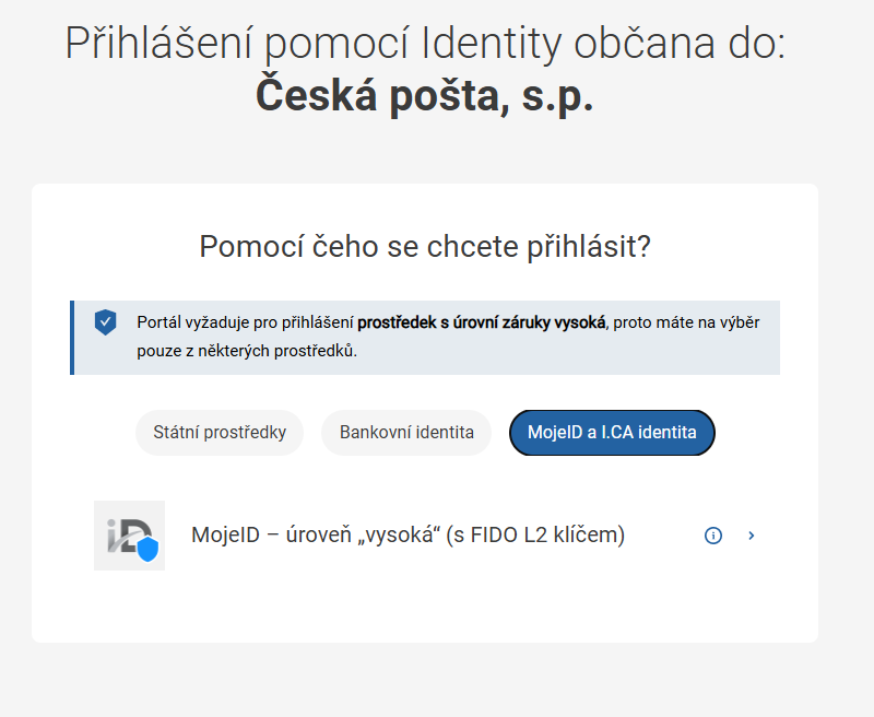 Obr�zek popisuj�c� poskytovatele, kter� ��d� o elektronickou identifikaci.