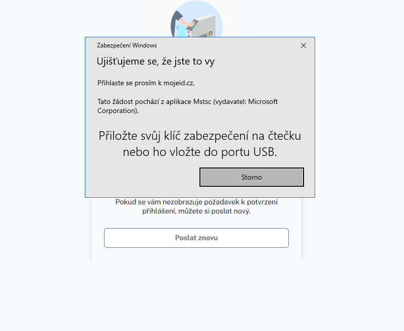 Obr�zek popisuj�c� jak se identifikovat a dokon�en� identifikace.